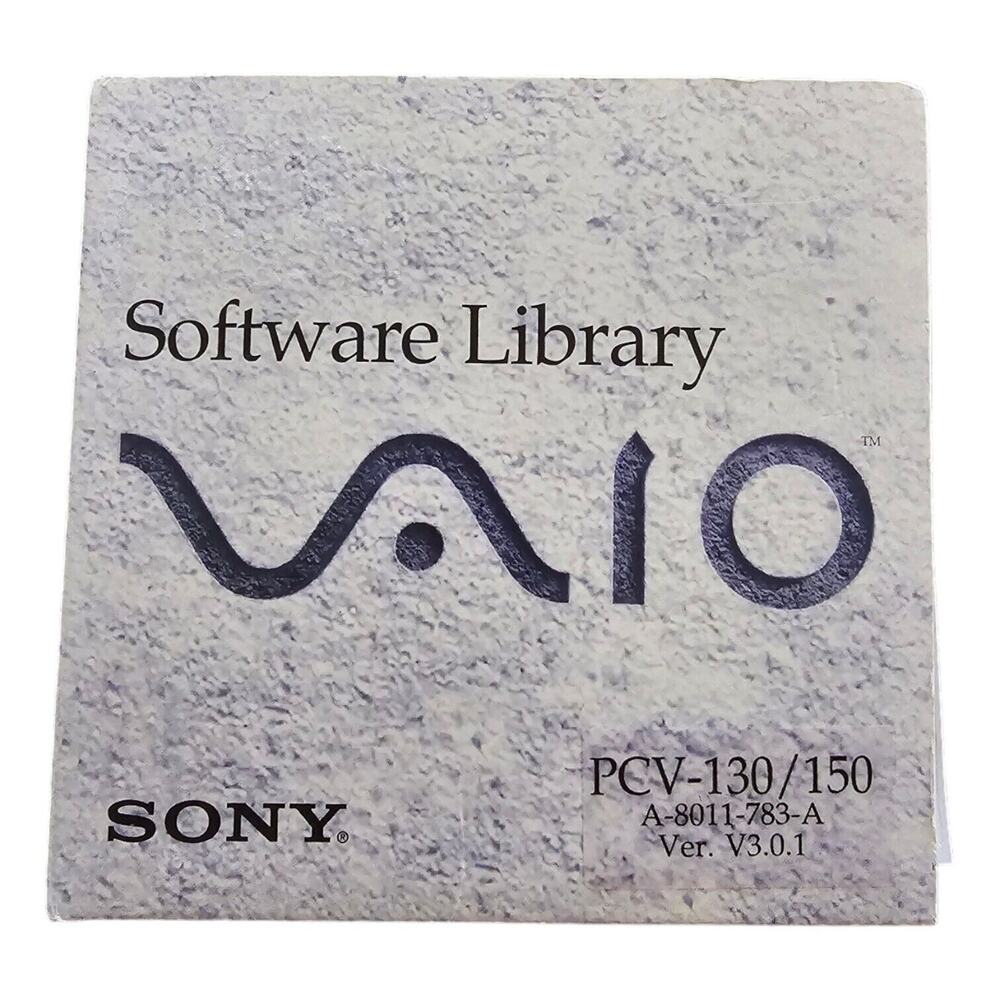 Vintage Sony VAIO Windows 95 Software Library with Certificate of Authenticity